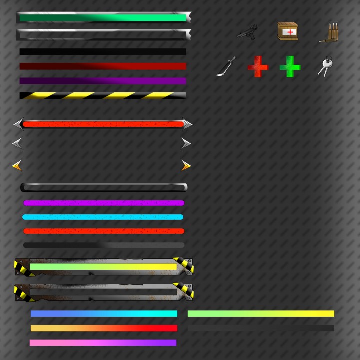 免费的末日生存主题游戏UI资产素材