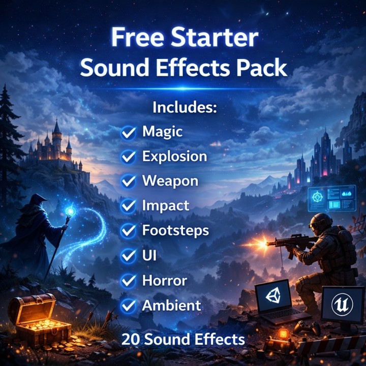 20个免费的入门游戏音效包素材