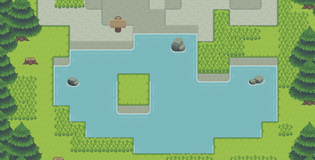 温馨舒缓的32*32像素口袋岛屿地形图块集素材