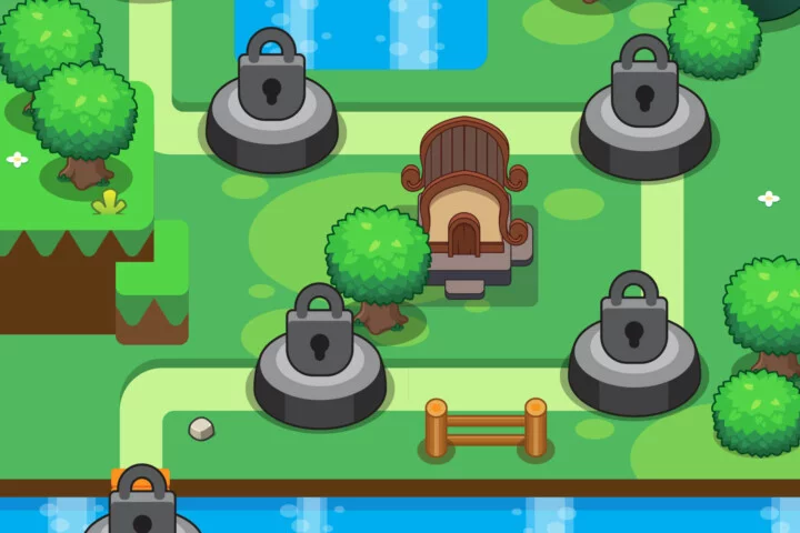 精美的自上而下矢量2D地图关卡资源素材