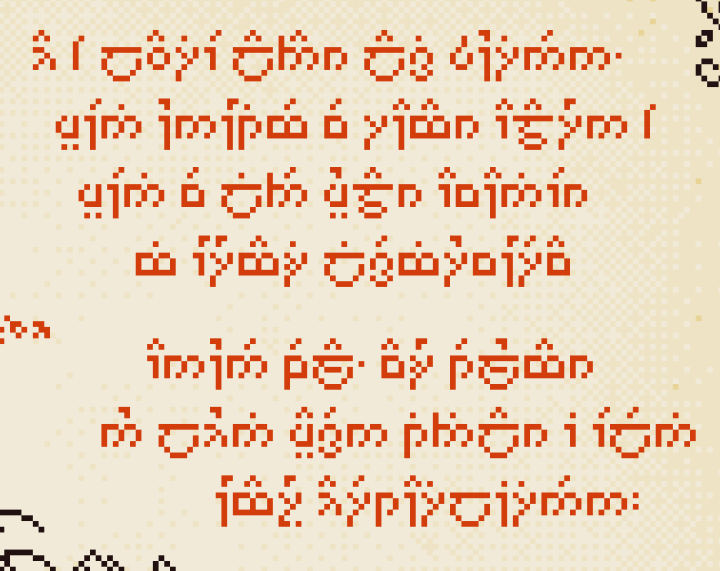 免费精灵tengwar字母像素Sanya字体素材