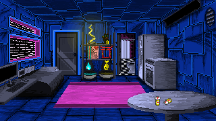 免费的静态像素科幻公寓背景图片素材