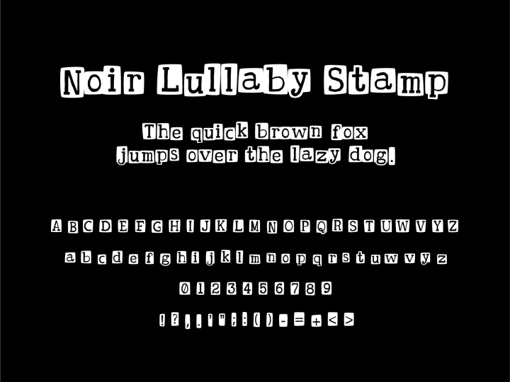 免费的独特氛围Noir Lullaby字体素材