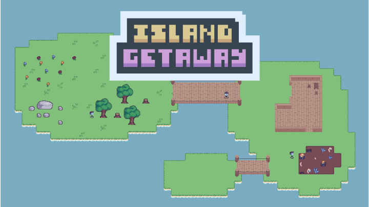 免费的简单像素海岛度假图块集素材