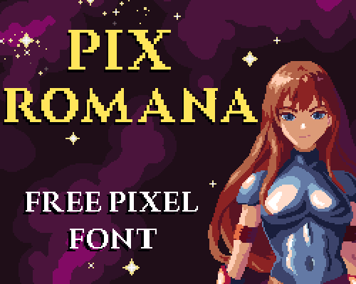 免费的Pix Romana像素罗马字母字体素材