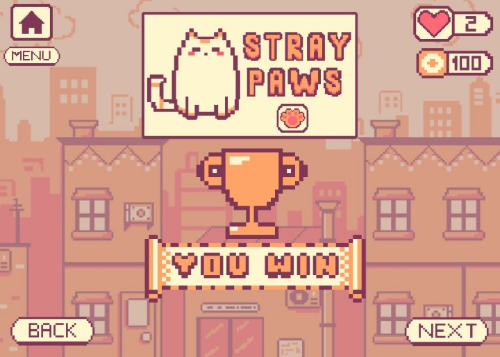 《流浪爪子》主题像素艺术用户界面UI元素素材