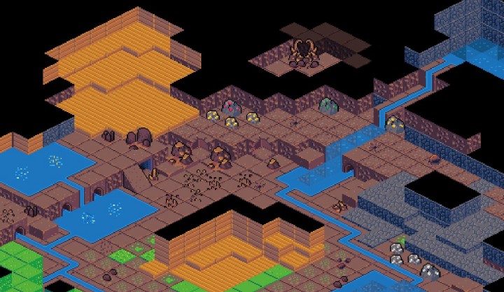 170+的免费32*32等距像素洞穴图块和装饰素材