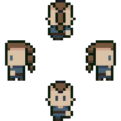 免费的俯视视角像素人类与恐龙共存的世界素材