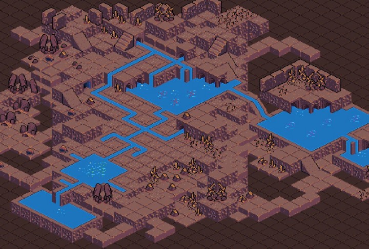 170+的免费32*32等距像素洞穴图块和装饰素材