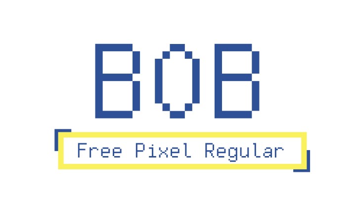 完美适用于复古和像素艺术游戏的免费像素字体素材