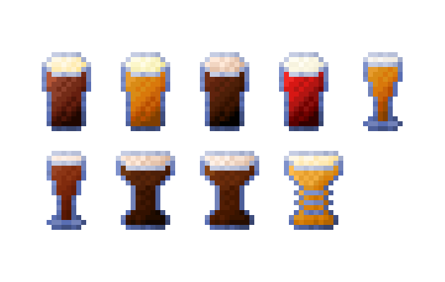 9款免费的16*16像素啤酒素材