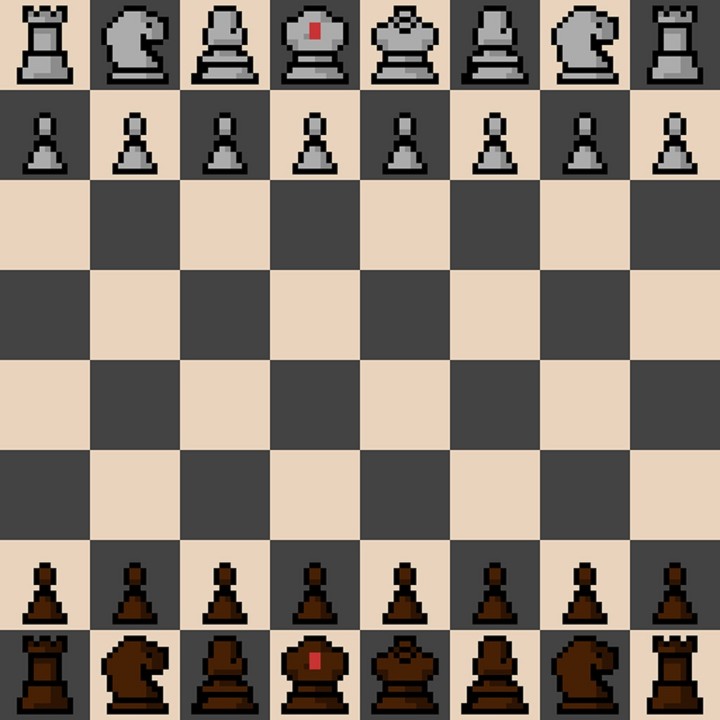 16*16的免费像素艺术国际象棋套装和棋子素材