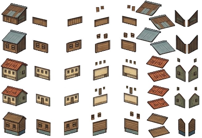免费像素海滩和热带岛屿装饰素材