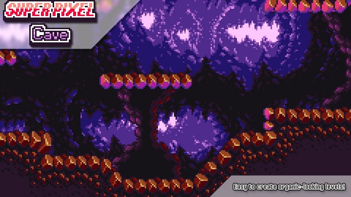 受SNES启发的超级像素洞穴图块集素材