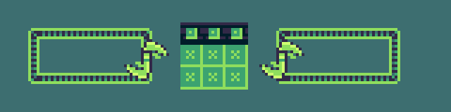 8*8的复古Gameboy风格像素地牢图块集素材