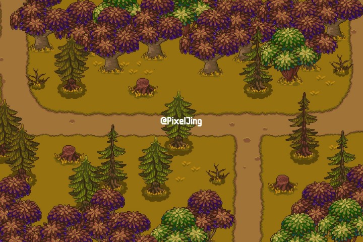 免费的精美像素艺术植物和房屋建筑素材