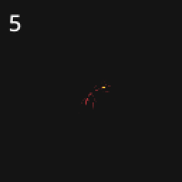 5种颜色7种变体的免费像素冲击视觉特效动画素材