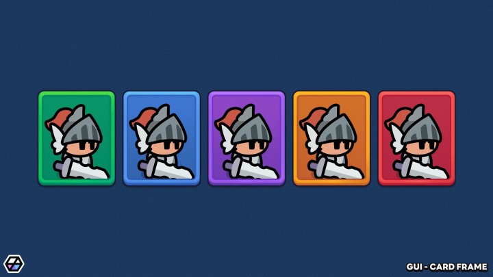 免费的2D卡牌游戏角色卡框架UI素材