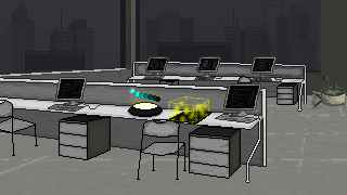 免费静态像素科幻办公室背景图片素材