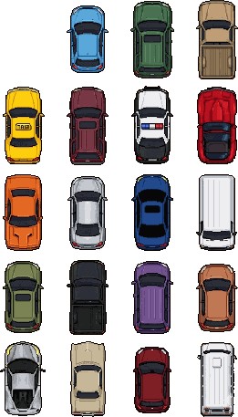 100+的AI辅助生成的像素汽车和车辆素材