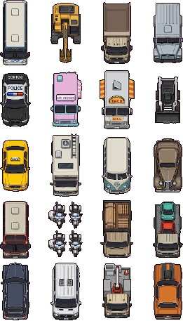 100+的AI辅助生成的像素汽车和车辆素材