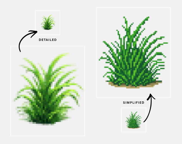 140个免费16bit像素AI辅助生成草地和植被素材