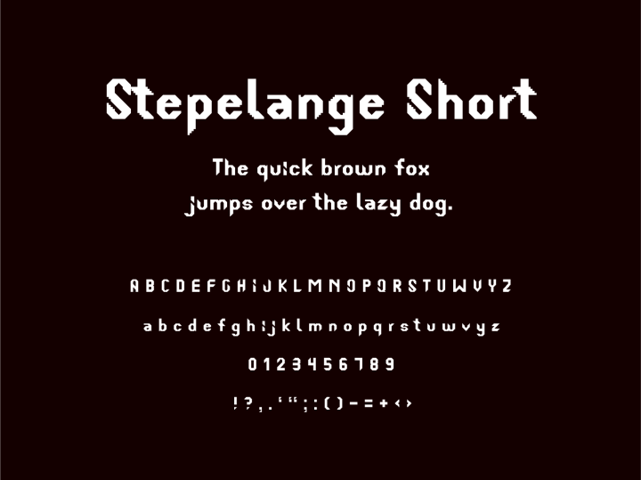 免费的双样式阶梯状Stepalange字体素材