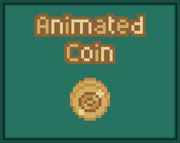 免费16*16俯视视角像素硬币旋转动画素材