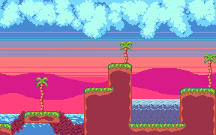 免费的16*16基础像素沙漠图块集素材