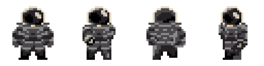 包含图块和角色的完整像素科幻素材包