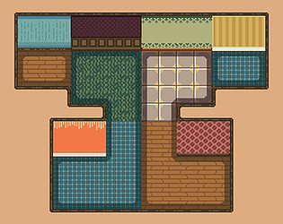 16*16的免费温馨像素建筑室内图块集素材