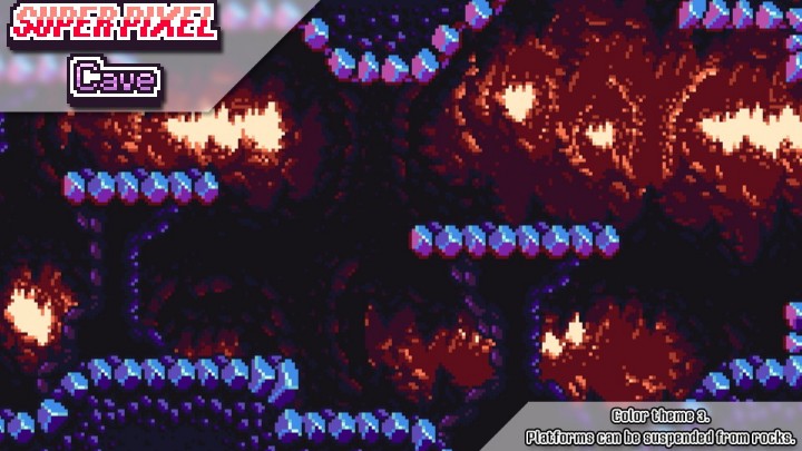 受SNES启发的超级像素洞穴图块集素材