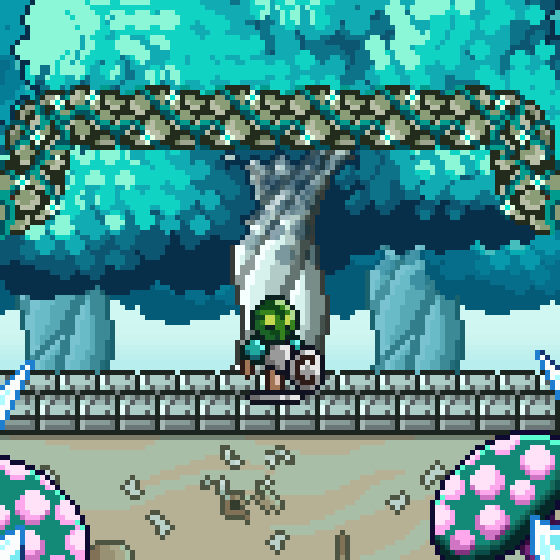 精美的像素西瓜骑士训练假人动画素材