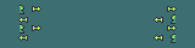 8*8的复古Gameboy风格像素地牢图块集素材