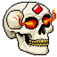 7个独特适用于像素角色扮演游戏的元素骷髅头素材