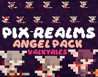 十一个免费的静态像素瓦尔哈拉女武神角色素材