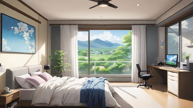 13个免费的静态小说郊区卧室背景图片素材