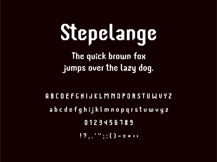 免费的双样式阶梯状Stepalange字体素材