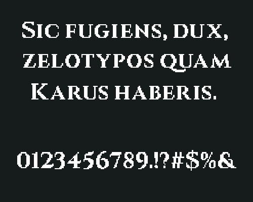 免费的Pix Romana像素罗马字母字体素材