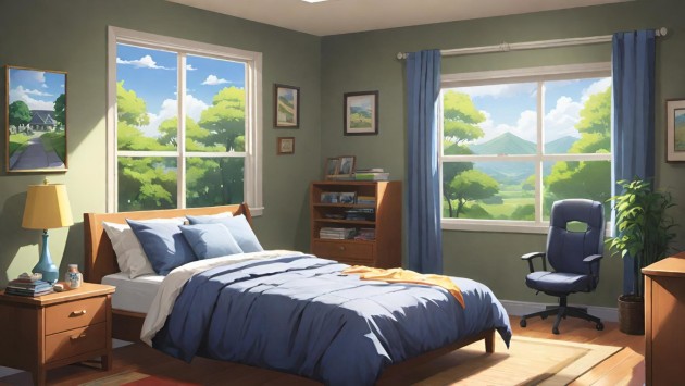 13个免费的静态小说郊区卧室背景图片素材