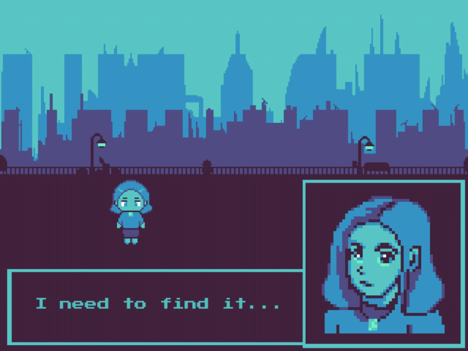 精美的赛博朋克风格视差效果像素城市背景图片素材