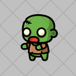 免费的可爱2D敌人僵尸动画素材