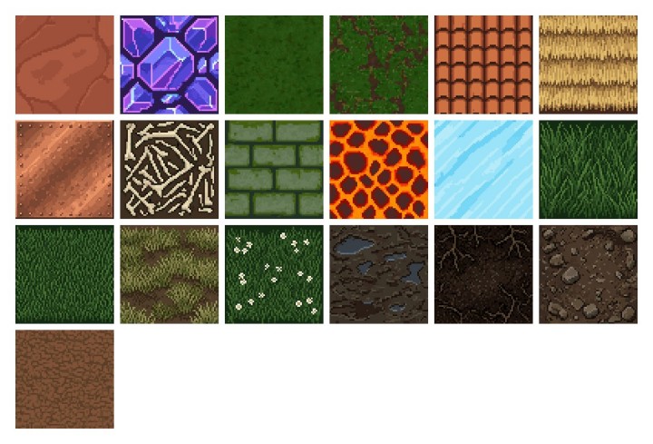 170+的像素方块纹理素材