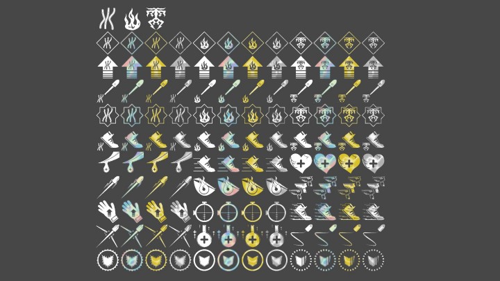 123个免费的高清2D射击/Roguelike游戏技能效果UI图标素材