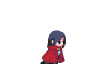 精美的像素红色披风少女骑士动画素材