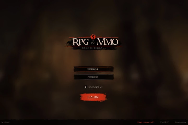 完整的高分辨率2D暗黑奇幻RPG和MMO游戏UI素材包