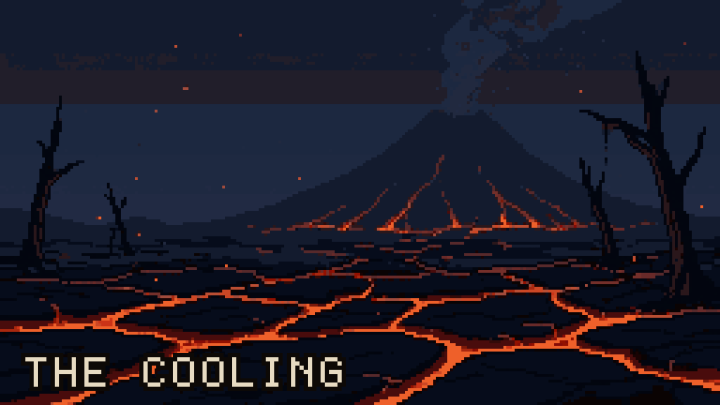 4个免费AI辅助像素火山像素艺术背景图片素材