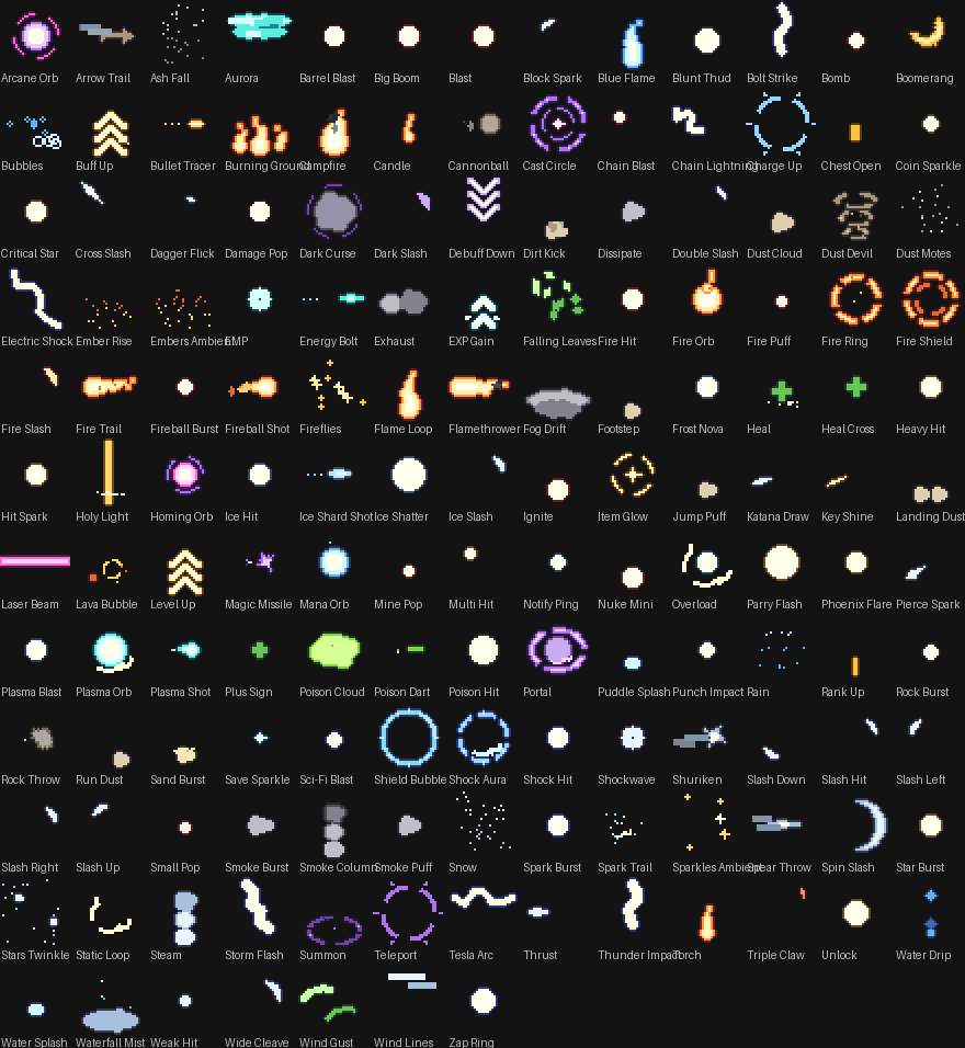 150个32*32的像素动画特效素材
