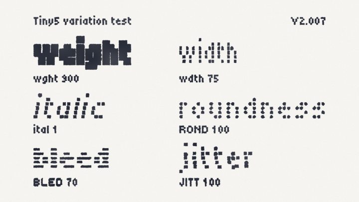 紧凑的5像素可变Tiny5字体素材