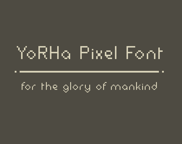 免费的12px像素YoRHa字体素材